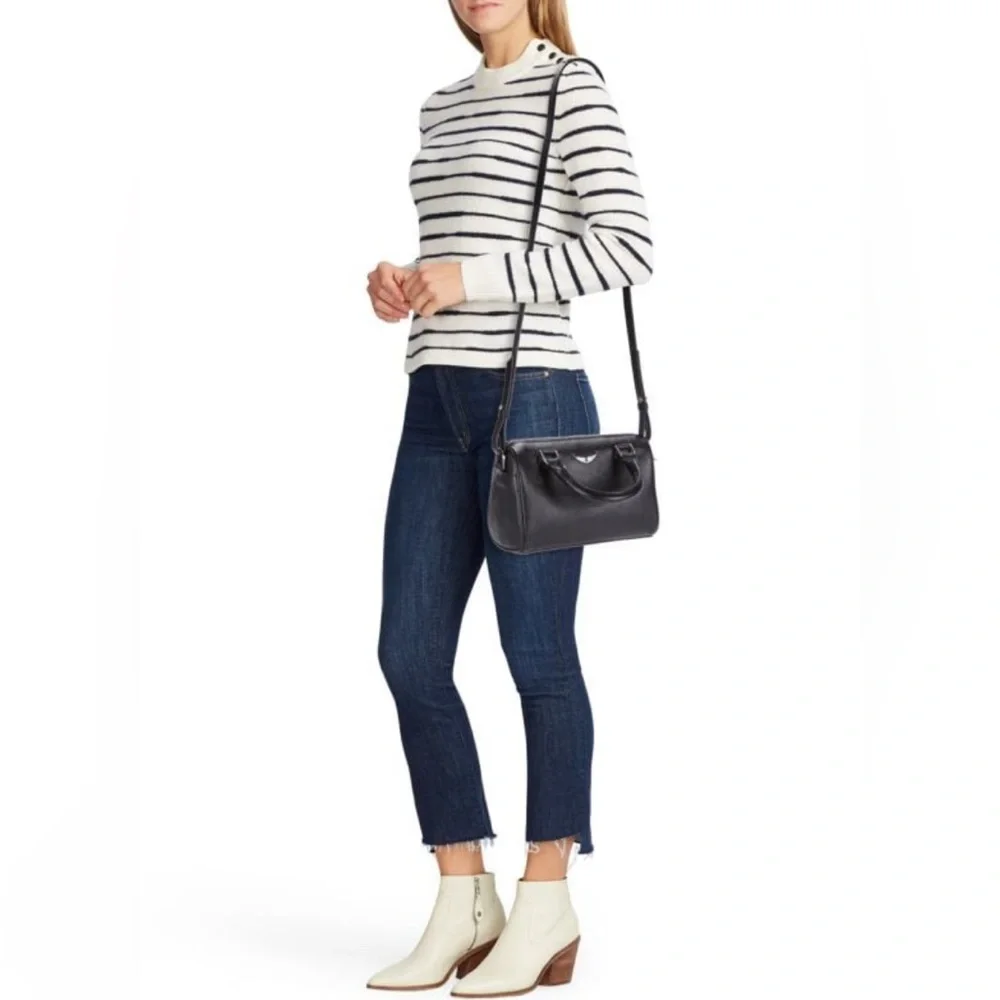 ZADIG & VOLTAIRE Sunny XS Leather Crossbody Bag Black $448 Retail - Picture 2 of 16
